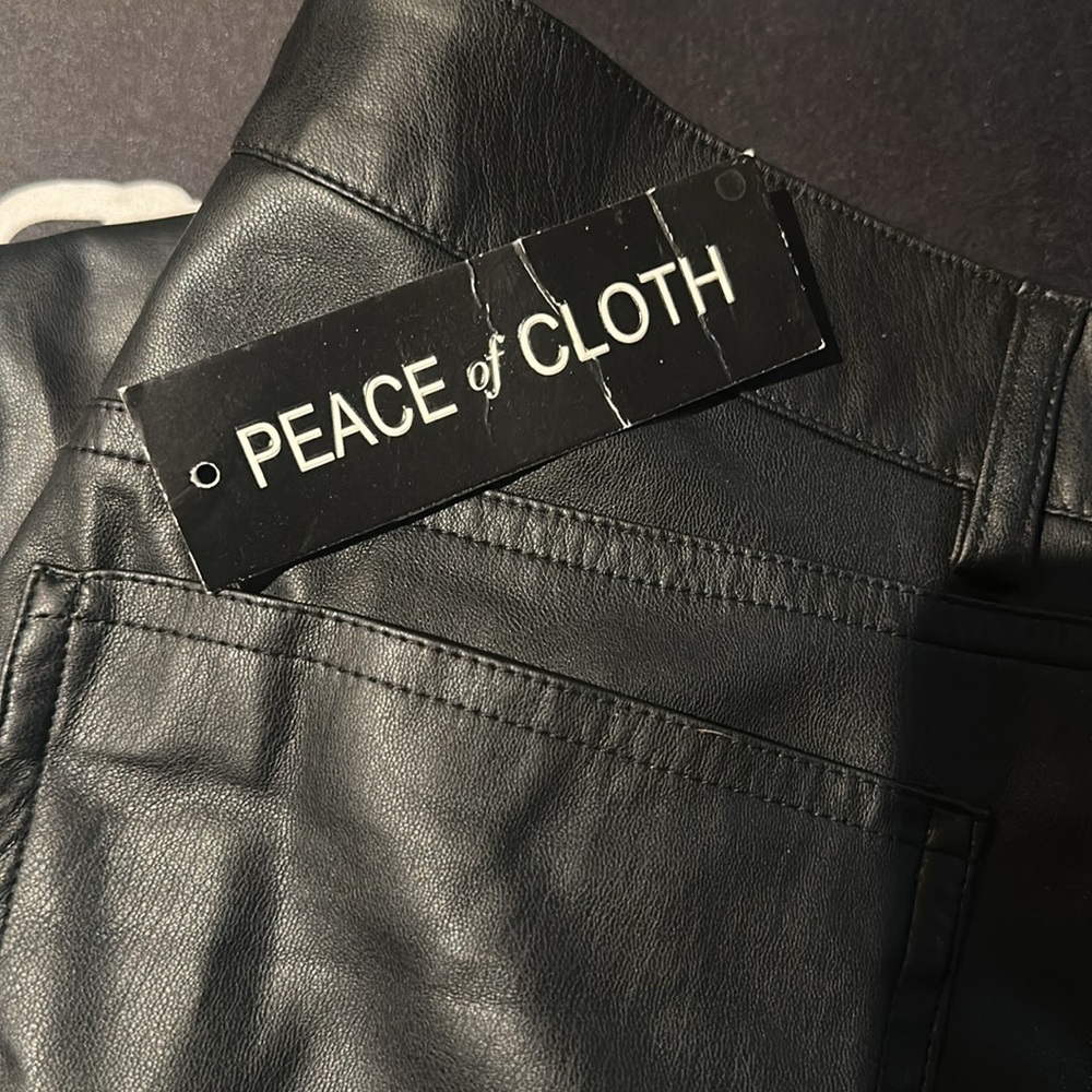 Peace of Cloth Black Faux Leather Jeans Size 10 NWT - Picture 14 of 15
